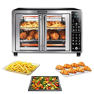 Prime Members: Gourmia 6-Slice Air Fryer French Door Toaster Oven $90 + Free S&H