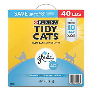 $14.78 Free Sams Club Pick Up Purina Tidy Cats Multi-Cat Clumping Litter, Clear Springs Scent, 40 lbs.  ends 7/5