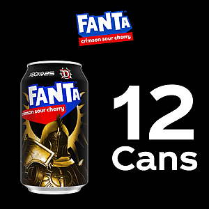 $5.97, get $4 Walmart Cash Pick Up or $35+ Delivery, Limit 5 Fanta Crimson Sour Cherry Soda Pop Fridge Pack Cans, 12 fl oz, 12 Pack