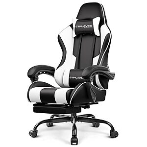 $85.22 FS AMAZON: GTPLAYER Gaming Chair, Computer Chair with Footrest and Lumbar Support, Height Adjustable Game Chair with 360&deg;-Swivel Seat and Headrest