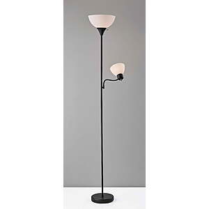 $17.97 FS Walmart+ or Pick up Mainstays   72" Black Combo Floor Lamp with Modern Reading Lamp  (color choices)