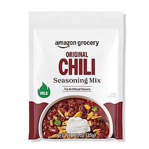 PRICE DROP! Amazon Grocery, Original Chili Seasoning Mix, 1.25 Oz 64 cents FS PRIME  (save 10% wyb 4)