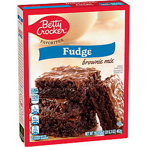 Walmart+ FS Betty Crocker Favorites Fudge Brownie Mix, 16.3 oz  Two for $3.34 get $1 walmart cash ($1.17 ea net)