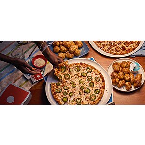 50% off all Menu Pizzas at DOMINOS
