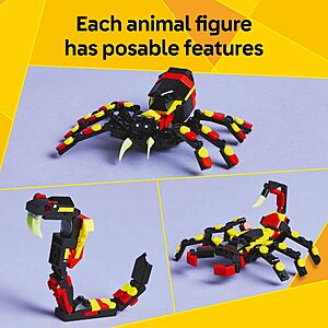 $9 AMAZON (FS Prime or $35) LEGO Creator 3 in 1 Wild Animals Surprising Spider Toy - Building Toy with 3 Build Options, Spider, Scorpion, or Snake