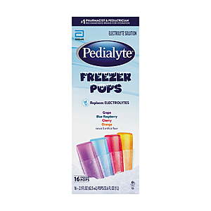Pedialyte Electrolyte Solution Freezer Pops, Variety Pack, Pack of 16  $4.48 get $2 Walmart Cash Limit 3 PICK UP