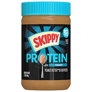 SKIPPY PROTEIN Peanut Butter Creamy 16oz $3.78, get $1 Walmart Cash Limit 5