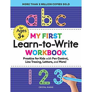 My First Learn-To-Write Workbook: Practice for Kids with Pen Control, Line Tracing, Letters,  $5.26 FS WALMART+ (4.7/5 star rated)