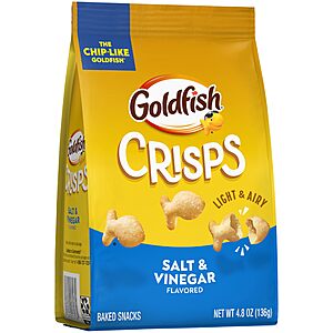 [Select Accounts] 4.8-Oz Goldfish Salt & Vinegar Crackers $2.25 w/ S&S + Free Shipping w/ Prime or on $35+