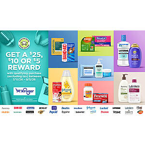 KENVUE Back To School Rebate: Up to a $25 GC/PREPAID Card wys $75 on participating item in one purchase