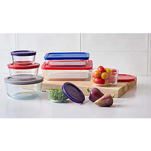 $20.97 FS WALMART+,  or store pick up:  Pyrex Simply Store Glass Storage and Bakeware Set, 14 Piece