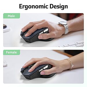 $10 FS PRIME or at $35+ Acer Wireless Mouse for Laptop, 2.4GHz  3 Adjustable 1600 DPI | Office Cordless USB Mice with USBA Receiver, 6 Buttons, Medium to Large Sized Hand