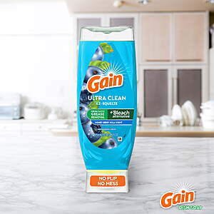 $2.94 get 75c Walmart Cash: Gain EZ-Squeeze Dishwashing Liquid Dish Soap, Honeyberry or Watermelon, 24.3 fl oz