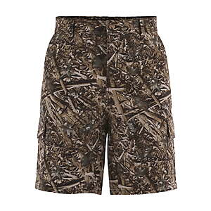 $7.06 Free Ship Walmart+ or pick up: No Boundaries Twill Long Cargo Shorts for Men (FOREST CAMO)  9 in Inseam, Sizes XS-5XL