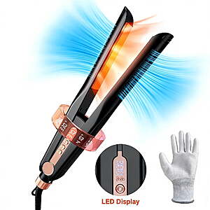 $24.79 FS Walmart+ or at $35 by NICEBAY Airflow Styling Curling Iron, Hair Straightener, 1 inch Curling Wand, 360° Cool Air Vent, Flat Iron, Universal Voltage