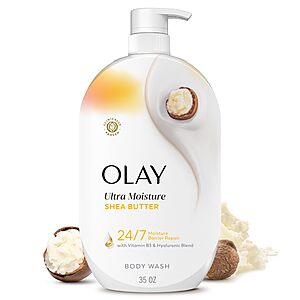 3/$22.14 or less S&S MBUY  Olay Body Wash for Women 35oz Pump, Ultra Moisture,   Hydrating Formula