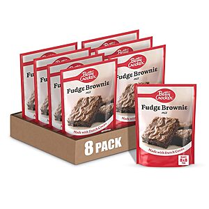 $8.23 S&S Betty Crocker Ready to Bake Fudge Brownie Baking Mix, 10.25 oz, 8 Pack