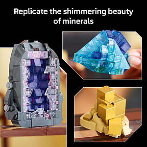 $40 Walmart FS LEGO Ideas Mineral Collection Building Set for Adults, Ages 18+ - Bedroom or Office Decor with 3 Display Shelves -