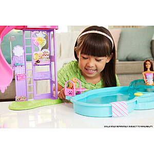 $39.49 FS WALMART Barbie Dream Pool Playset with Slide & Bubbling Hot Tub, 20+ Accessories Including Pet, Floaties & More
