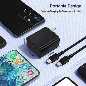 $14 FS Walmart+ Seller: 2 Pack 45W   USB-C Super Fast Charger 6FT Type C Charger Cable Cord Fast Charging Android Phone Wall Charger Block