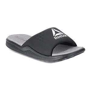 $7.13 FS WALMART+ (regional stock) Reebok Men's Cushioned Comfort Slip-On Slides in Black