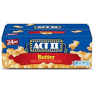 $10.44 S&S AMAZON Act II Butter Microwave Popcorn, 2.75 oz. Bags (24-pk)