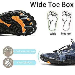 $22.79 FS WALMART+ by Stepedia Water Shoes Men Quick Drying Swim Beach Aqua Shoes for Diving Hiking Sailing Travel, size/color options