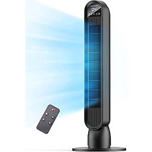 $45 FS Walmart by Ecohom Tower Fan for Home,36" Standing Floor Fan with Remote LED Touchscreen,Patbrela Wide Oscillating Fan,Quiet Home Fan,26 ft/s High Velocity,