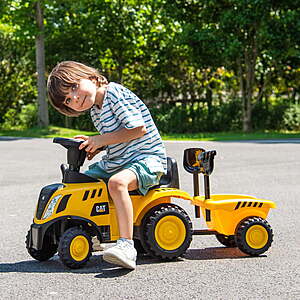 $63.17 FS WALMART by COSTWAY Kids Ride on Tractor Licensed Caterpillar Foot to Floor Sliding Car with Shovel