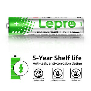 $6.27-$12.34 S&S AMAZON Lepro AAA Batteries 24 or 48 Pack, 1.5V Alkaline Triple AAA Battery, Leakproof + More