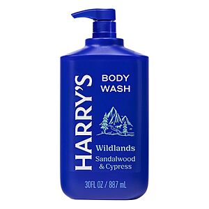$6.35 or less S&S Clip Q Harry's Men's Body Wash - Wildlands or Stone or Fig - 30 fl oz +more