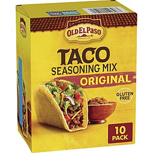 $4.73 S&S Clip Q Amazon Old El Paso Original Taco Seasoning Mix, Gluten Free, 10 Pack, 10 oz @Amazon