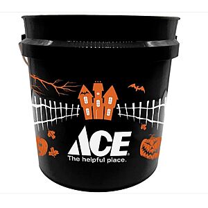 $3.99 ACE HARDWARE PICK UP Ace Black Halloween 2 gal Bucket made from HDPE