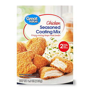 $9.44 FS Walmart+ (6 pack) Great Value Chicken Seasoned Coating Mix, 4.5 oz (= to Shake & Bake)