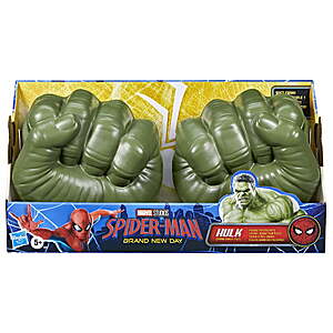 $10 FS WALMART+ or pick up Marvel Spider-Man Brand New Day Hulk Gamma Smash Fists Role Play Toys, Ages 5 and Up
