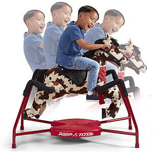 $149 FS Walmart Radio Flyer Freckles Plush Interactive Riding Horse, Ride-on for Kids 2-6 Years, Realistic Sounds