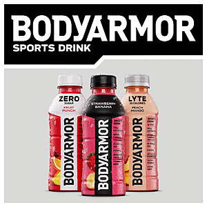 $11.12 WaLmart BODYARMOR Sports Drink Strawberry Banana, 12 fl oz, 18 Pack + Fruit Punch same cost