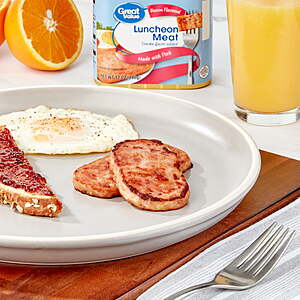 $20.74 Walmart (12 pack) Great Value Bacon Luncheon Meat, High Protein, 12 oz Aluminum Can