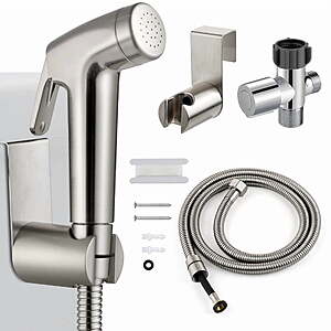 $23.38 FS WALMART+ by SAMDORA -Handheld Bidet Sprayer for Toilet, Adjustable Water Pressure with Bidet Hose for Feminine Wash, Baby Wash