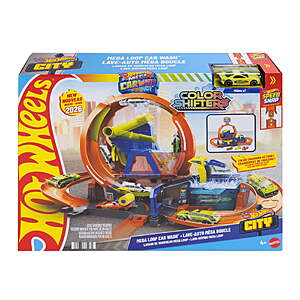 $39.94 get $8 Walmart Cash Hot Wheels City Mega Loop Car Wash Playset & 1 Hot Wheels Color Shifters Vehicle in 1:64 Scale