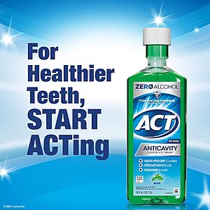 $7.94 S&S or less Act Anticavity Fluoride Mouthwash Mint 18 fl oz (Pack of 2)
