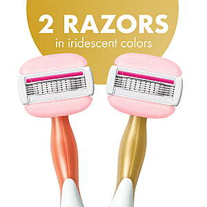 $6.92 get $3 Walmart Cash BIC Soleil 5 Glide 5-Blade Women's Disposable Razors, One Step Shave, 2 Count