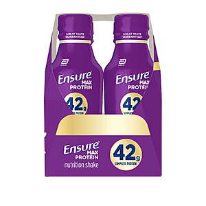 $14.98, buy 2, get $14.98 Walmart Cash Ensure Max Protein Shake, 42g High Protein, French Vanilla, 14 fl oz, 4 Pack