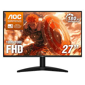 27" AOC G27MC36N 1080p 180Hz 0.5ms IPS Gaming Monitor $70 + Free S&H