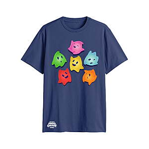 $7.04 WALMART Nintendo Super Mario, Men's & Big Men's Graphic Tee, Lumas Around, Sizes S-3XL