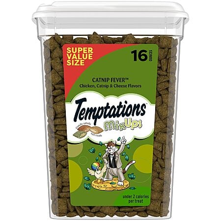 Temptations Cat Treats, Classic Crunchy and Soft Cat Treats, Catnip Fever Flavor, Catnip Treats, 16 oz. Tub  $6.64 S&S AMAZON