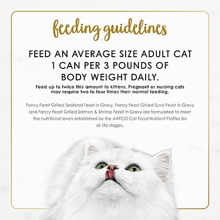 Purina Fancy Feast Grilled Wet Cat Food Seafood Collection in Wet Cat Food Variety Pack - (Pack of 60) 3 oz. Cans  $29.25 or less S&S/ClipQ/Promo