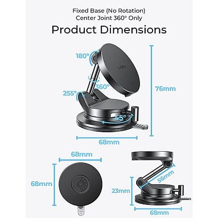 LISEN 15W MagSafe Car Mount Phone Charger w/ 3.3' USB-C Cord $15 AC Prime FS AMZ via NexaLevel