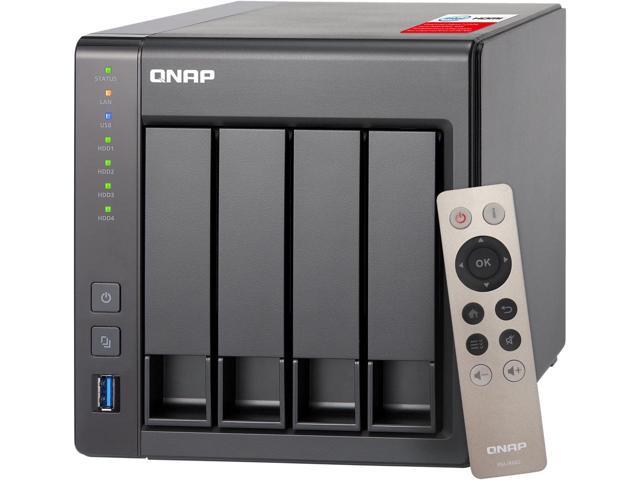 QNAP TS-451+ 4-Bay Personal Cloud NAS with HDMI output, DLNA, AirPlay and PLEX Support Black Case, Remote Control Included Intel 2.0GHz Quad-Core CPU with Media Transcoding $ 479