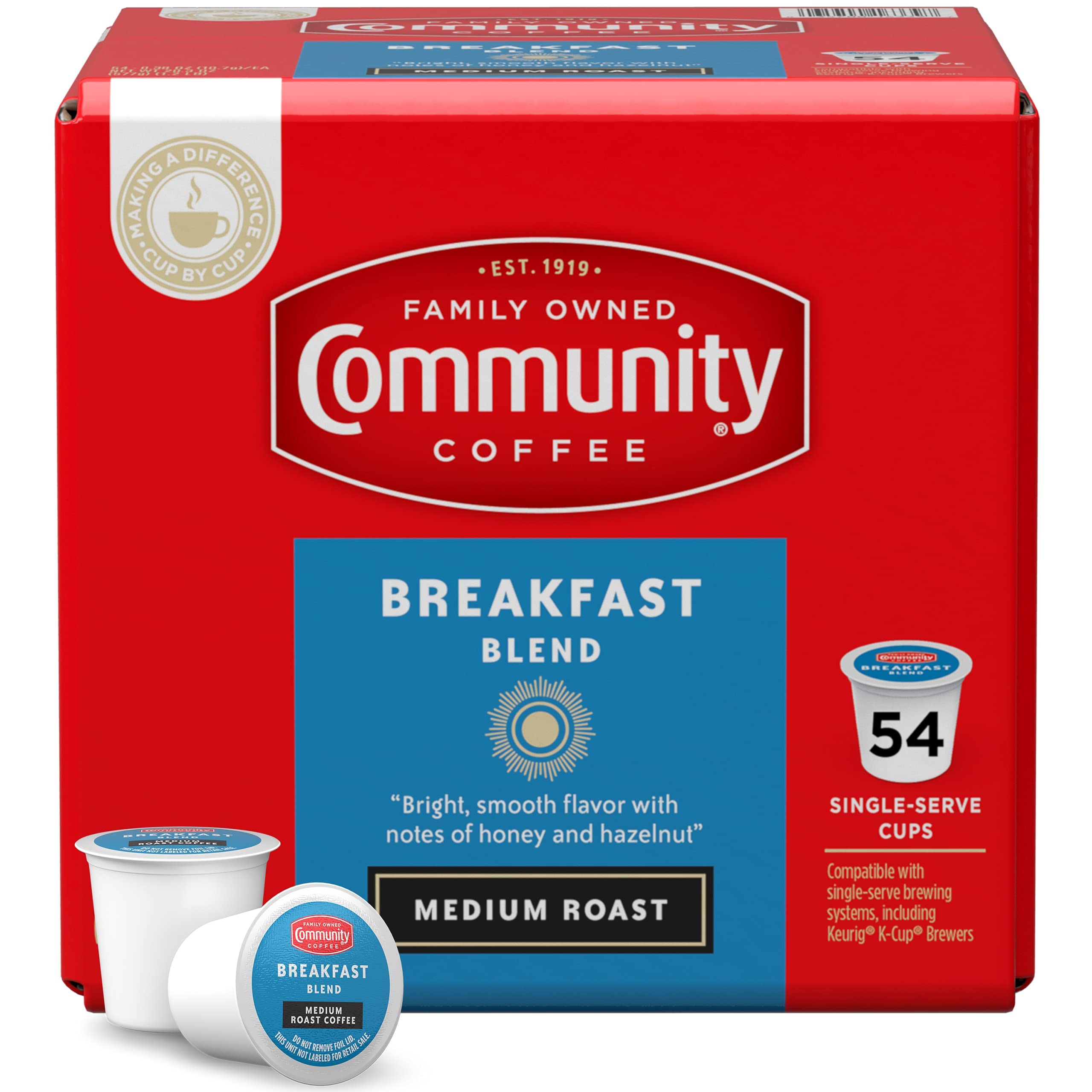 Save $6.19 on 54 Ct Breakfast Blend Keurig K-Cups by Community Coffee (Exp 5/13) $29.54